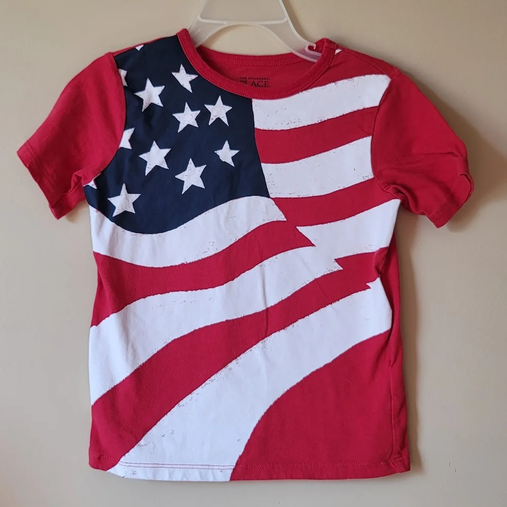 The Children's Place Red and White Short Sleeve Tee